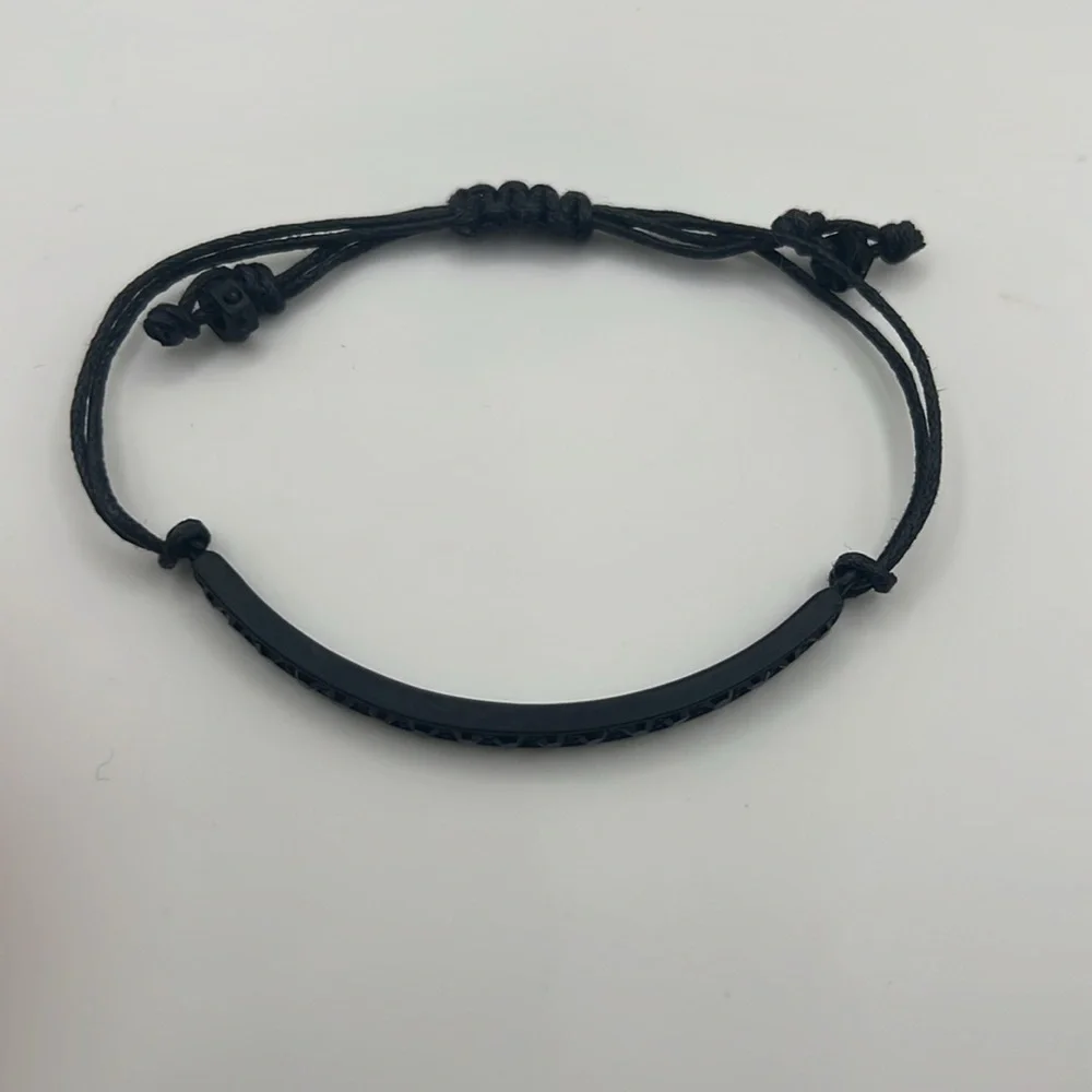1170. Black Rhinestone Adjustable Bracelet